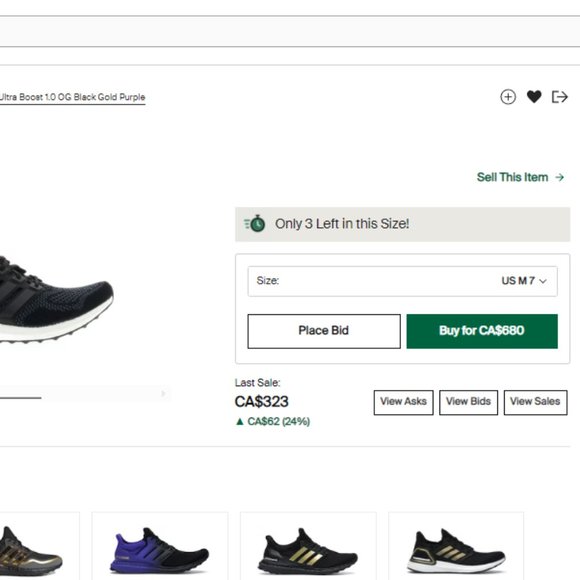 Adidas Ultraboost 1.0 OG Purple size 8 womens / 7 mens - Picture 9 of 9